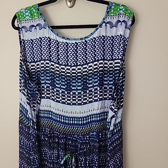 Women's Blair Maxi Dress Size 3XL. Embroidered Scroll W/ Sequins. Sleeveless. - Picture 6 of 9